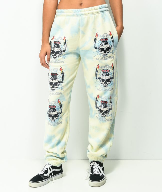 NGOrder Metal From Heaven Cream & Blue Tie Dye Sweatpants