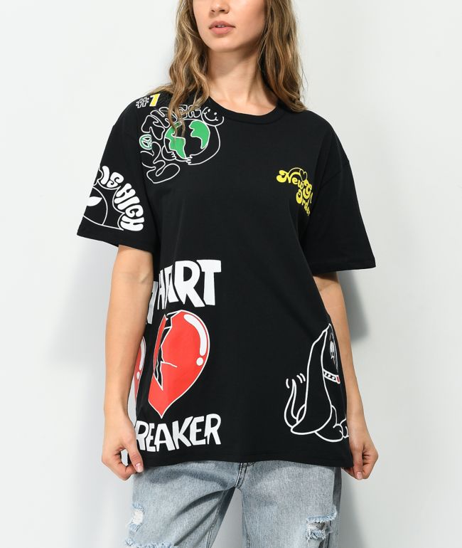 NGOrder Multi Back Print Black T-Shirt