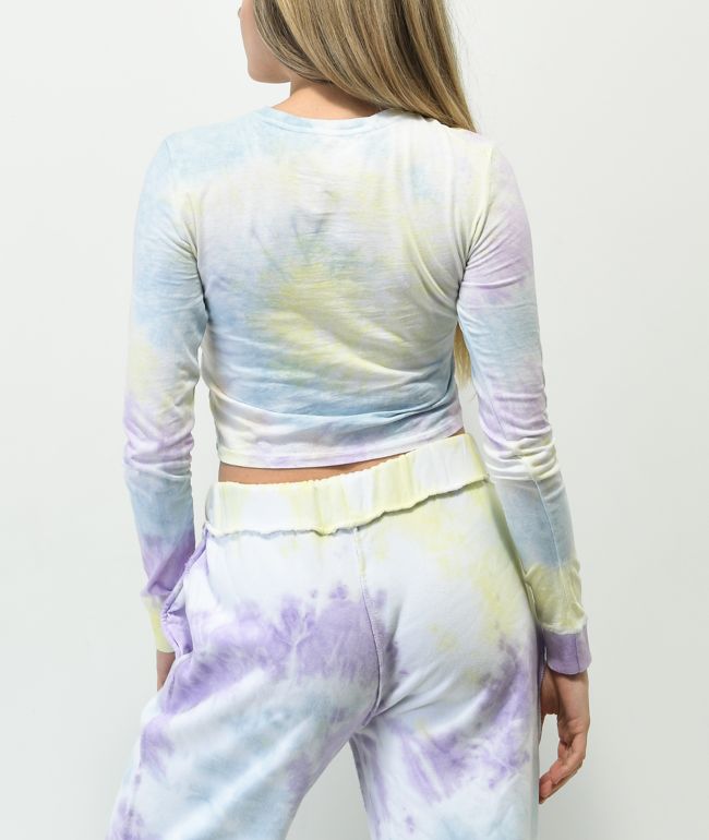NGOrder Not My Problem Tie Dye Crop Long Sleeve T-Shirt - thumbnail 2