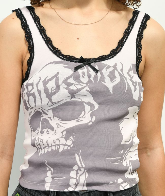 NGOrder Ride Or Die Pink Lace Tank Top - thumbnail 3