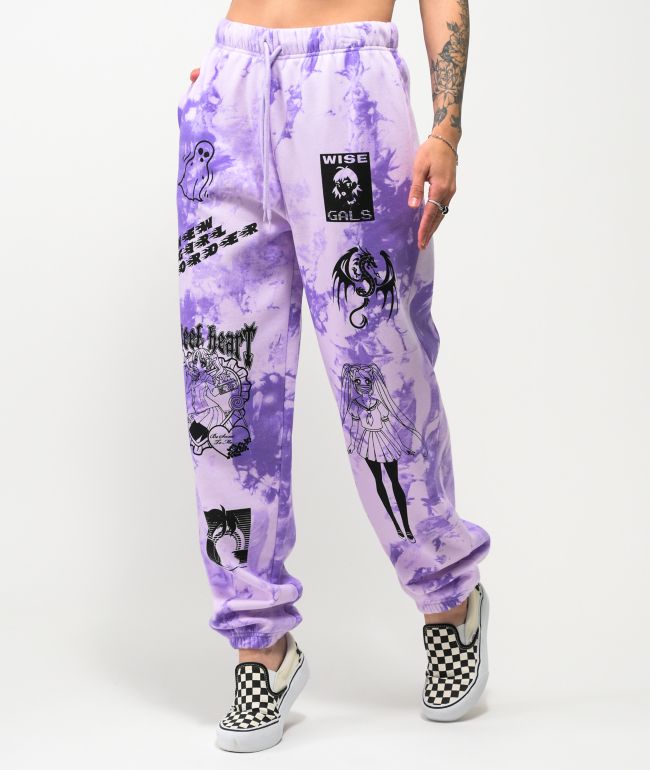 NGOrder Sweetheart Purple Tie Dye Sweatpants