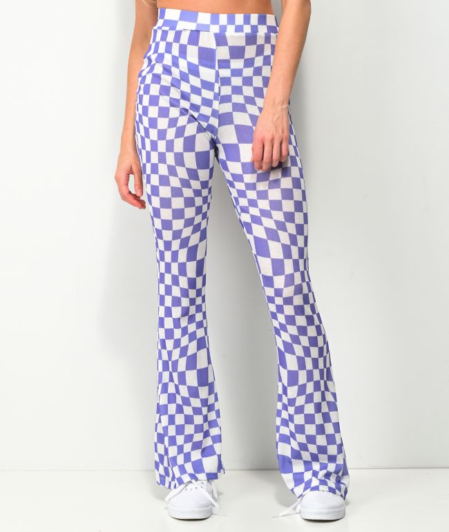 NGOrder Warped Purple & White Flare Pants
