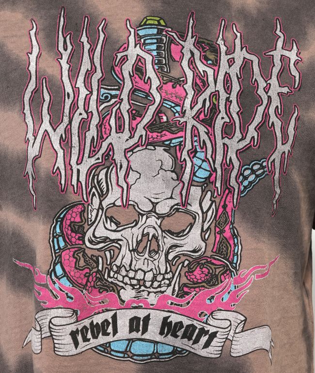 NGOrder Wild Ride Bleach Dye Crop T-Shirt - thumbnail 3
