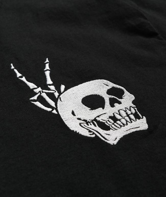 Neon Riot Kids Bunny Skull Black T-Shirt - thumbnail 3