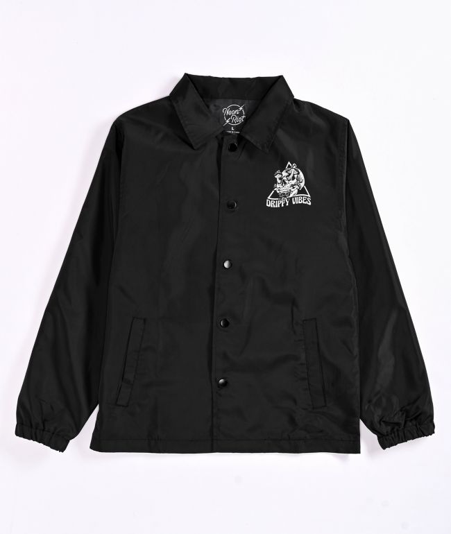 Neon Riot Kids Drippy Vibes Black Coaches Jacket - thumbnail 2