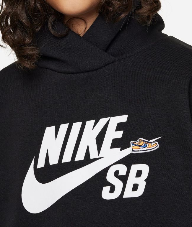 Nike SB Kids Icon Black Hoodie - thumbnail 3