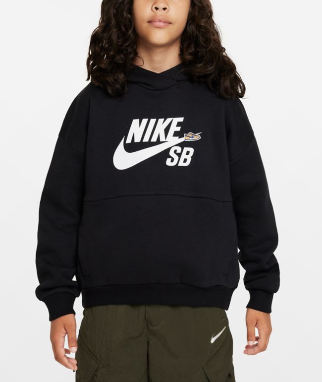 Nike SB Kids Icon Black Hoodie
