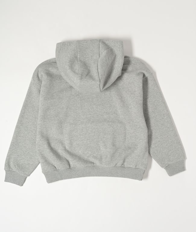 Nike SB Kids Icon Heather Grey Hoodie - thumbnail 2