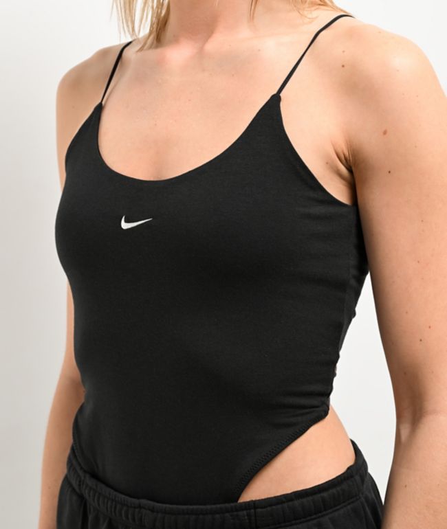 Nike Sportswear Chill Knit Black Cami Bodysuit - thumbnail 3