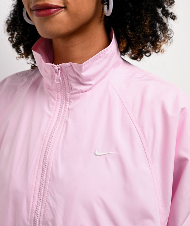 Nike Sportswear Classic UV Pink Oversized Track Jacket - thumbnail 3