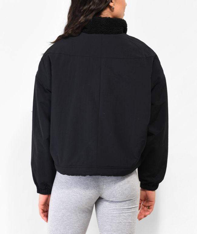 Nike Sportswear Essential Black Fleece-Lined Jacket - thumbnail 2