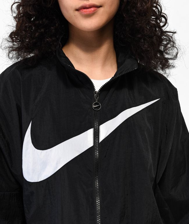 Nike Sportswear Essential HBR Black Woven Jacket - thumbnail 3