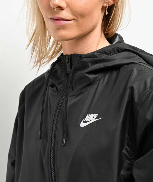 Nike Sportswear Essential Repel Black Zip Windbreaker Jacket - thumbnail 3