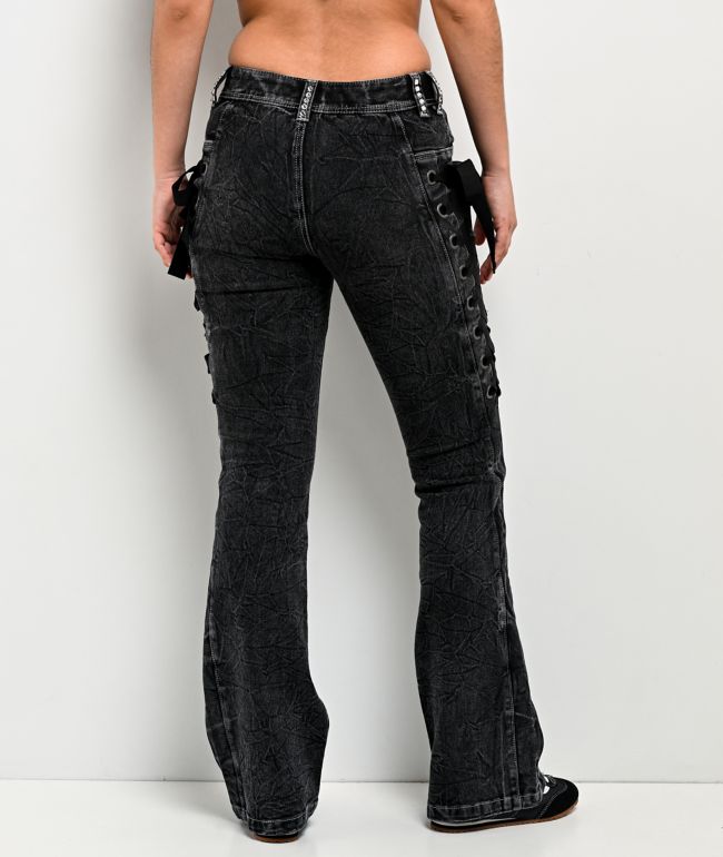 Ninth Hall Alyssia Rawr Black Wash Bootcut Jeans - thumbnail 2