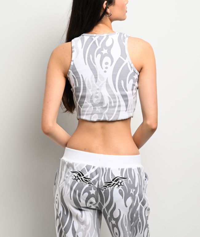 Ninth Hall Ashlee 00 White Crop Tank Top - thumbnail 2