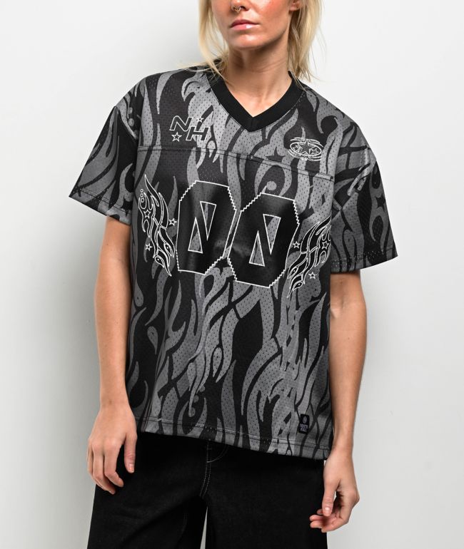Ninth Hall Avery 00 Black & Grey Football Jersey