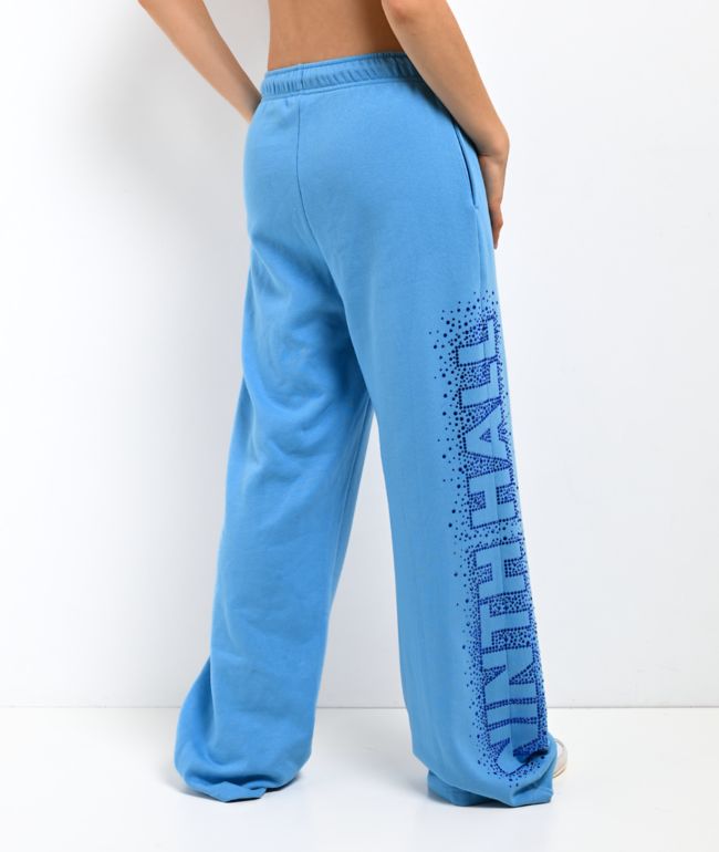 Ninth Hall Baddie Talk Blue Wide Leg Sweatpants - thumbnail 2