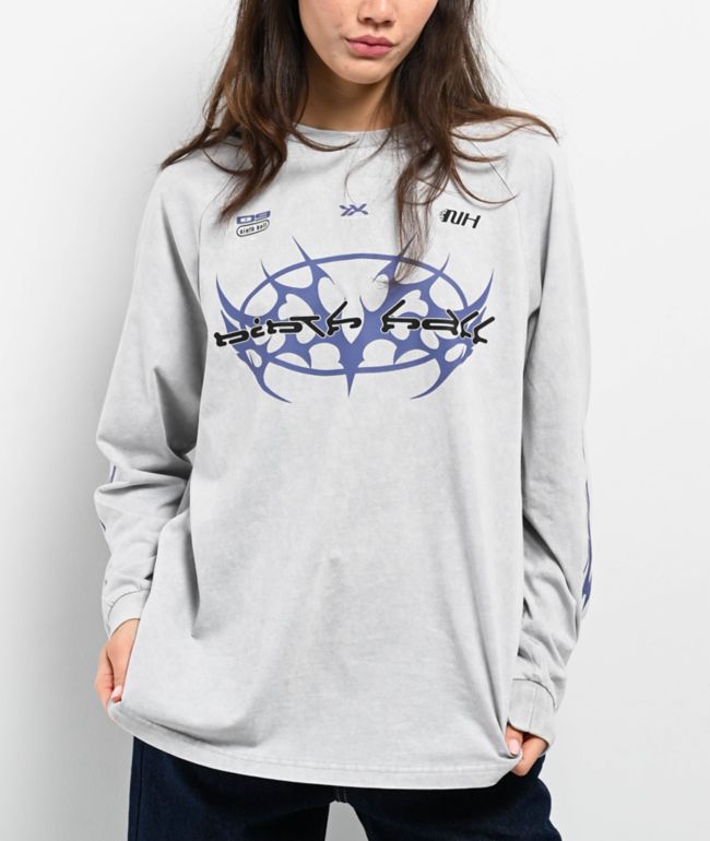 Ninth Hall Bennie Grey Wash Long Sleeve T-Shirt