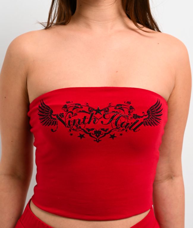 Ninth Hall Bianca Jester Red Tube Top - thumbnail 3