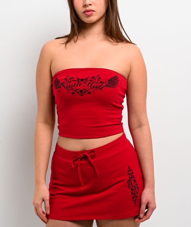 Ninth Hall Bianca Jester Red Tube Top