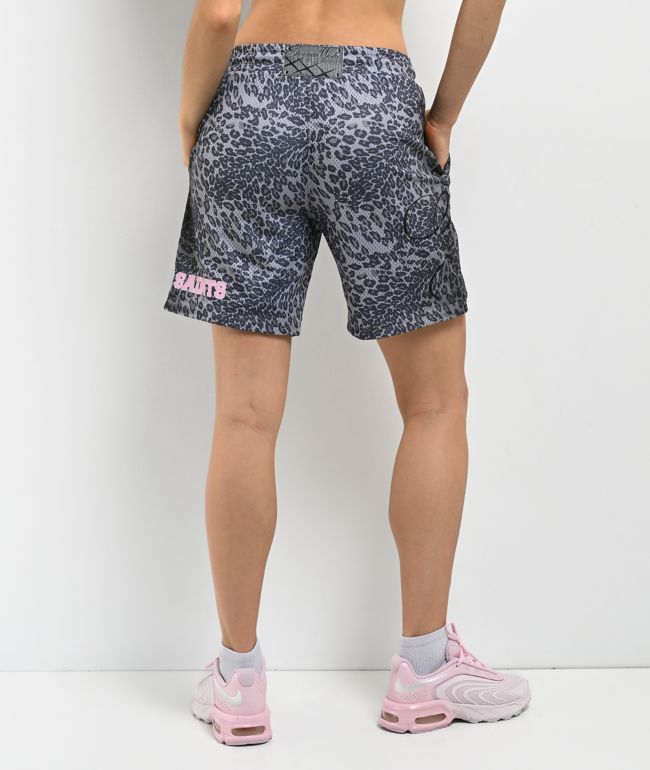 Ninth Hall Billie Leopard Grey Mesh Shorts - thumbnail 2