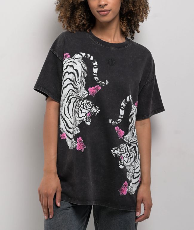 Ninth Hall Cherry Tiger Washed Black T-Shirt