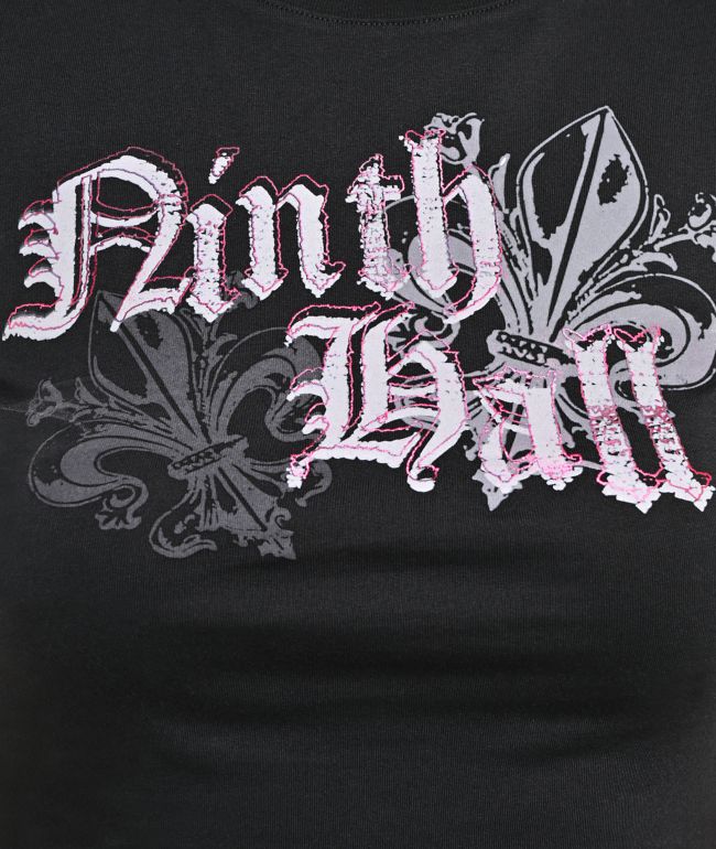 Ninth Hall Divine Conflict Black Crop T-Shirt - thumbnail 3