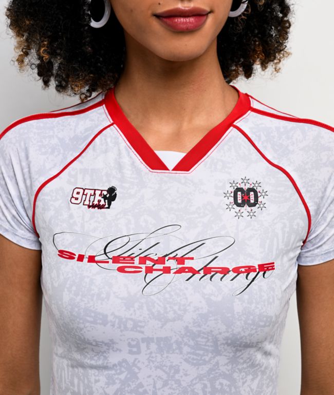 Ninth Hall Emerson White Crop Jersey - thumbnail 3