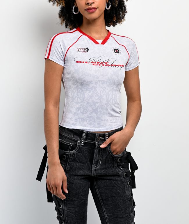 Ninth Hall Emerson White Crop Jersey