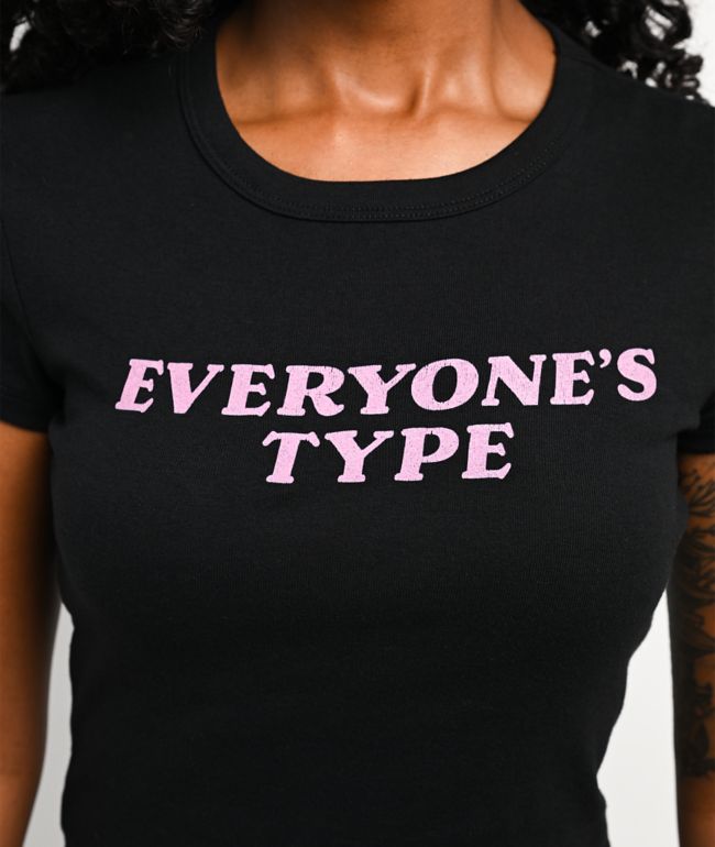 Ninth Hall Everyone's Type Black Crop T-Shirt - thumbnail 3