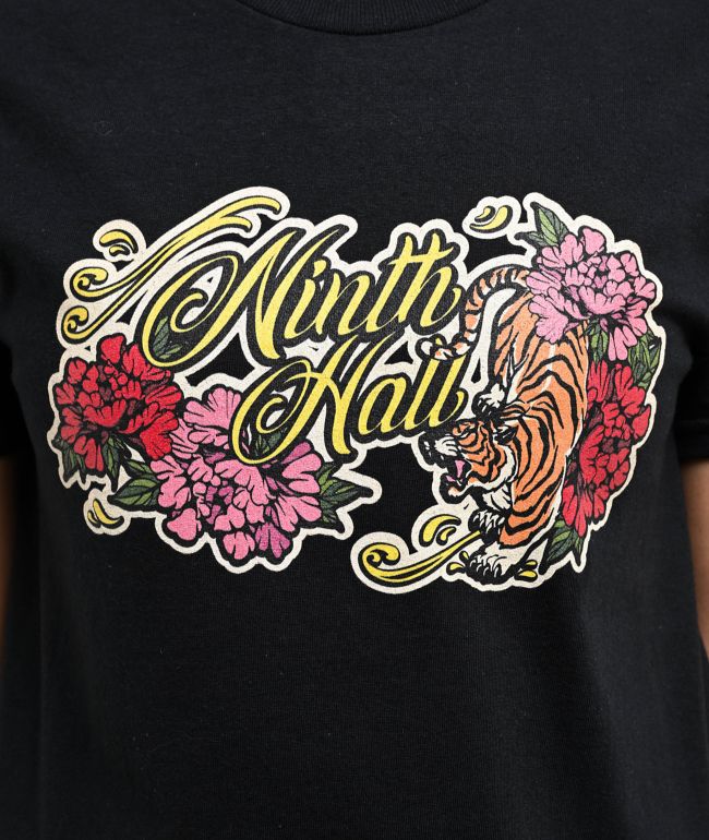 Ninth Hall Floral Tiger Black T-Shirt - thumbnail 3