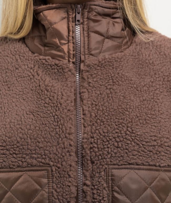 Ninth Hall Fundamentals Amory Deep Taupe Bomber Jacket - thumbnail 3