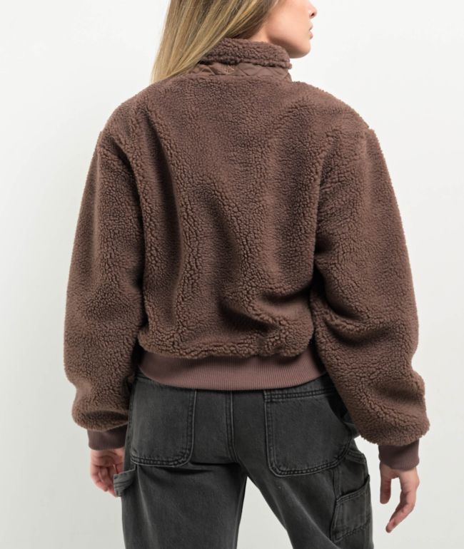 Ninth Hall Fundamentals Amory Deep Taupe Bomber Jacket - thumbnail 2