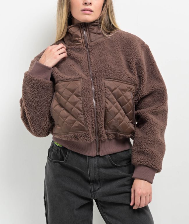 Ninth Hall Fundamentals Amory Deep Taupe Bomber Jacket