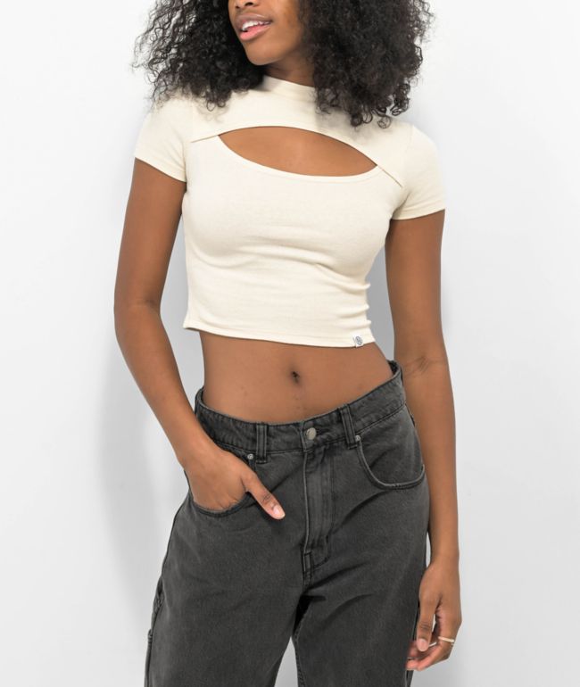 Ninth Hall Fundamentals Cuddie Birch Cut Out Crop T-Shirt