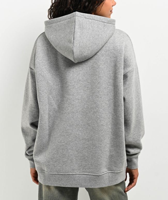 Ninth Hall Fundamentals Geena Heather Grey Oversized Hoodie - thumbnail 2