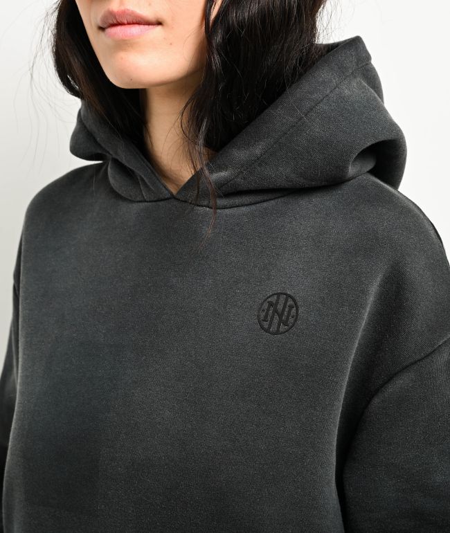 Ninth Hall Fundamentals Jayce Black Sun Bleached Oversized Hoodie - thumbnail 3