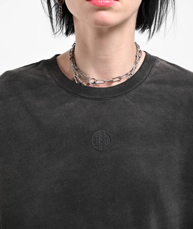 Ninth Hall Fundamentals Maeve Black Sun Bleached Oversized T-Shirt - thumbnail 3