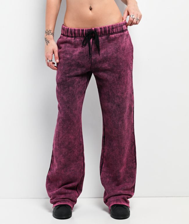 Ninth Hall Fundamentals Mellie Red Static Wash Relaxed Sweatpants