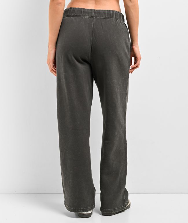 Ninth Hall Fundamentals Milla Black Wash Relaxed Sweatpants - thumbnail 2