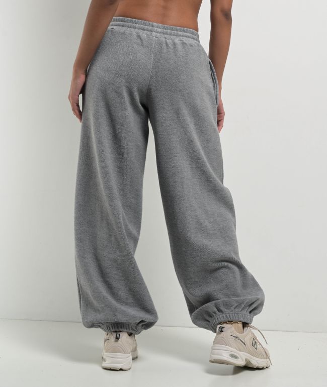 Ninth Hall Fundamentals Reverse Terry Grey Oversized Sweatpants - thumbnail 2