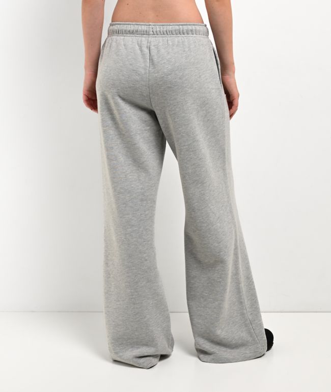 Ninth Hall Fundamentals Sherry Heather Grey Wide Leg Sweatpants - thumbnail 2