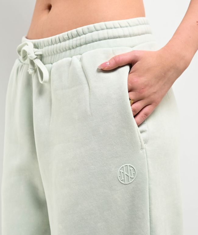 Ninth Hall Fundamentals Tyla Pale Aqua Wash Oversized Sweatpants - thumbnail 3