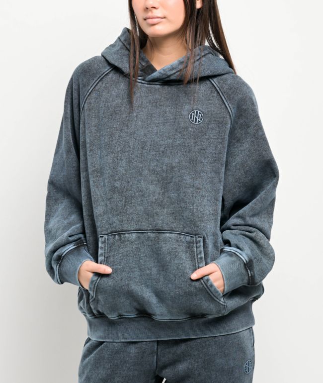 Ninth Hall Fundamentals Wichita Blue Fog Wash Relaxed Hoodie
