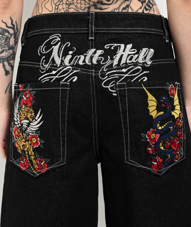 Ninth Hall Idle Black Wash Shorts - thumbnail 3