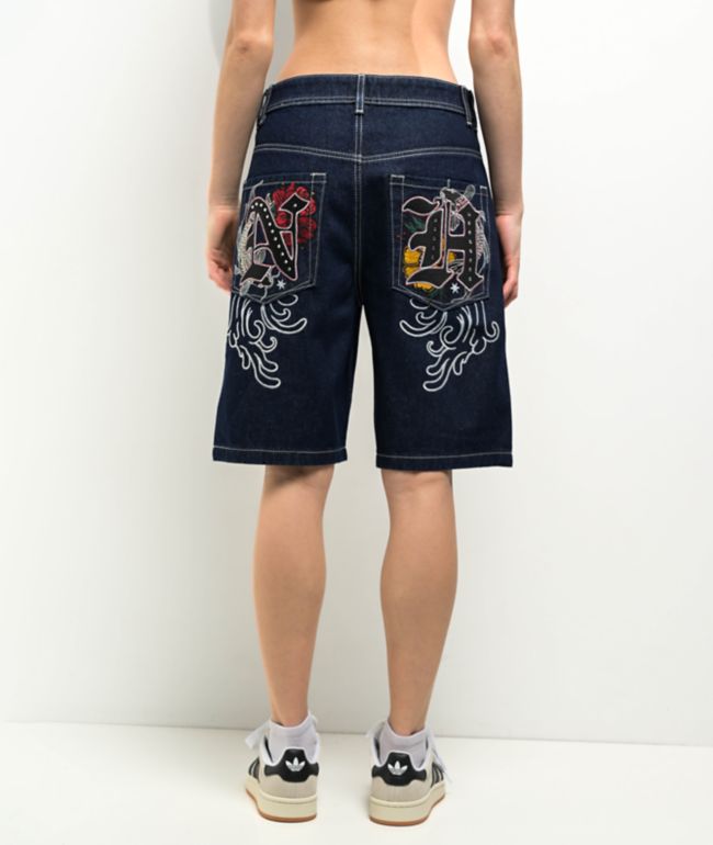 Ninth Hall Idle Dark Blue Shorts