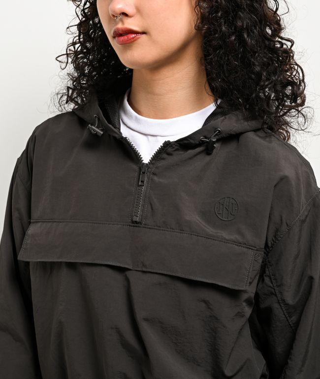Ninth Hall Iris Washed Black Windbreaker Jacket - thumbnail 3