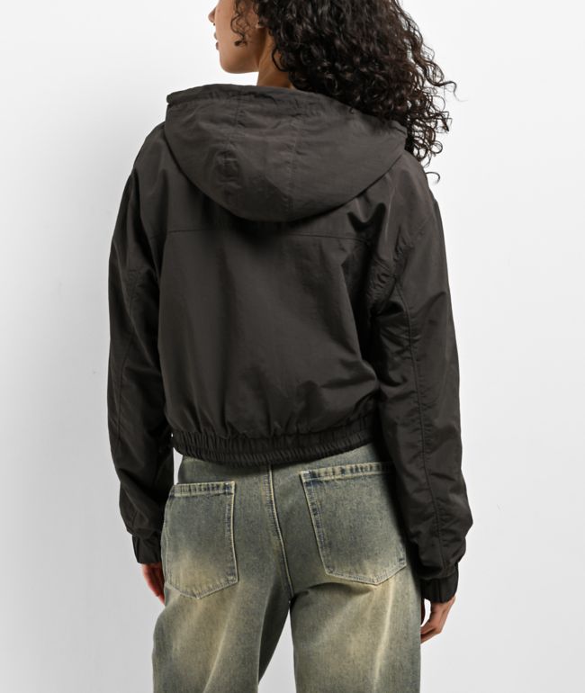 Ninth Hall Iris Washed Black Windbreaker Jacket - thumbnail 2