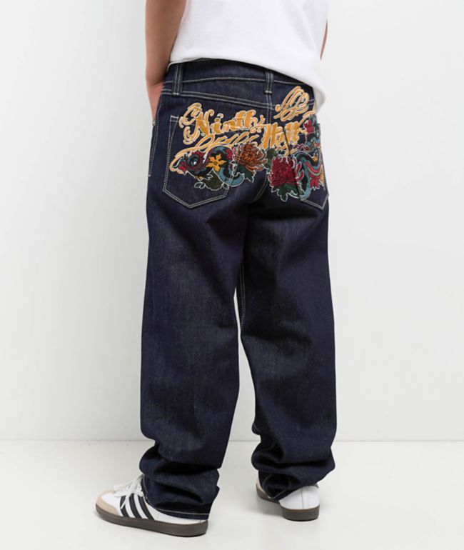 Ninth Hall Kids Ambush Dragon Dark Blue Loose Fit Jeans