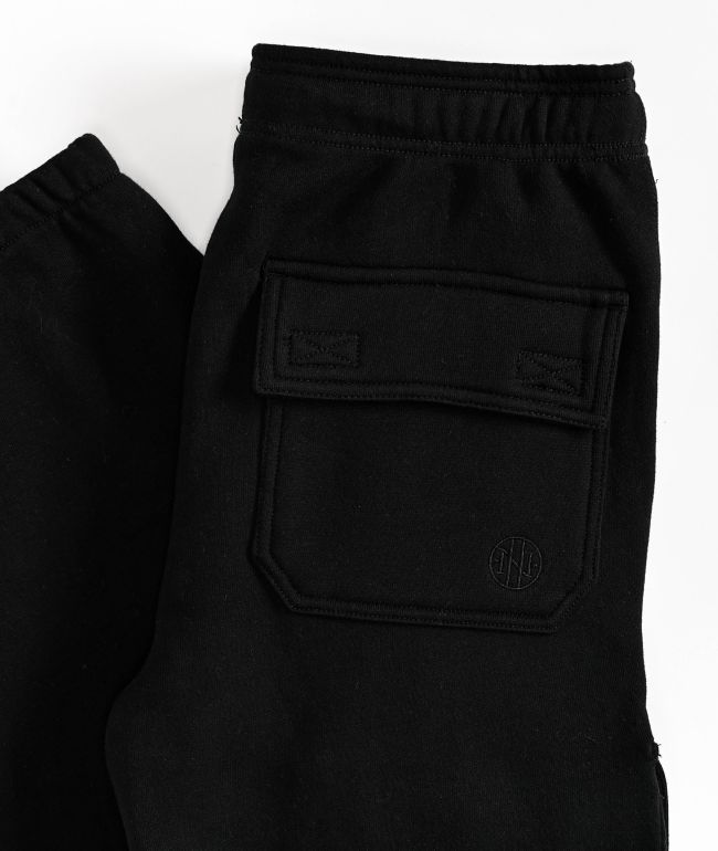 Ninth Hall Kids Stash Black Cargo Sweatpants - thumbnail 3